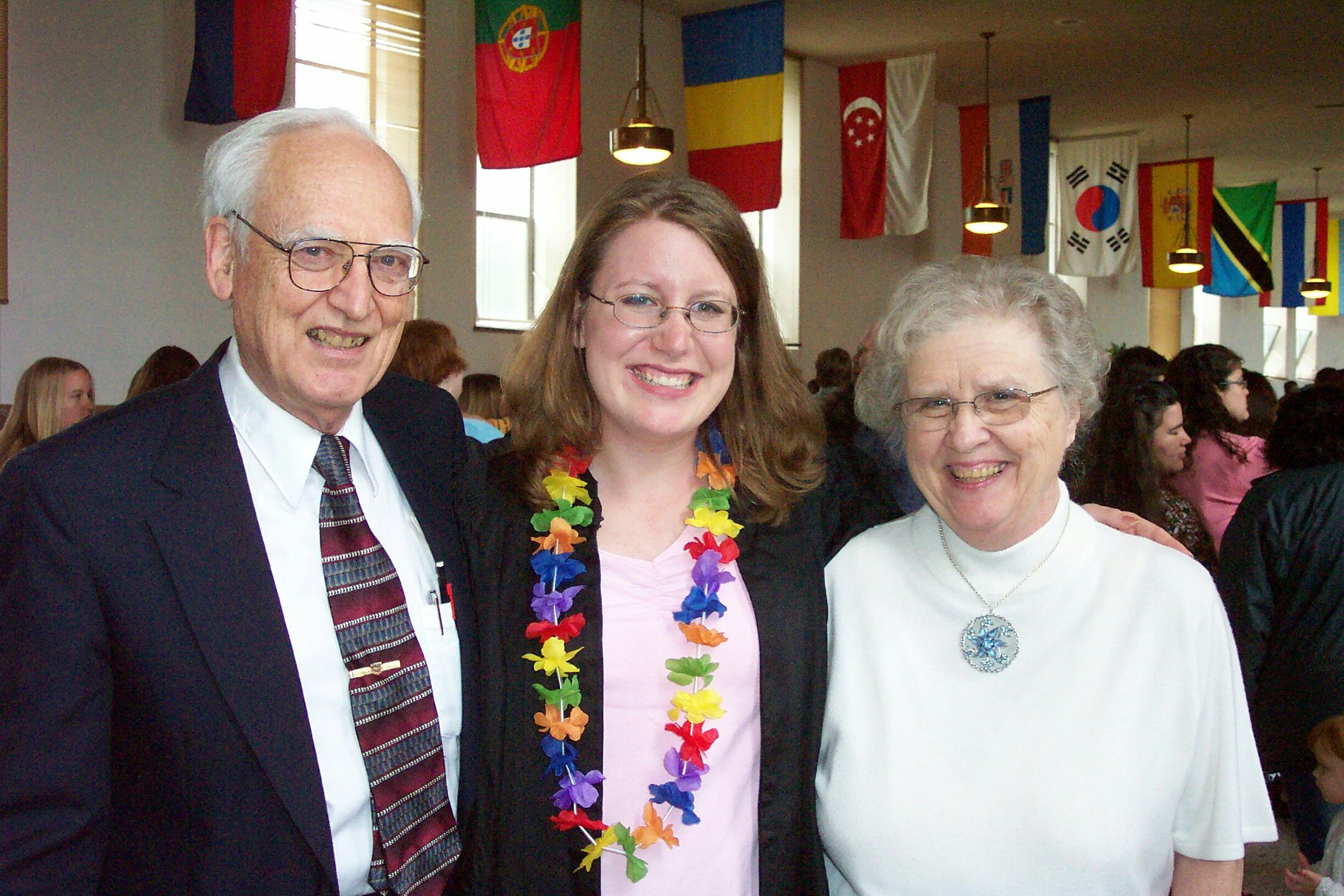 Becky with her grandparents